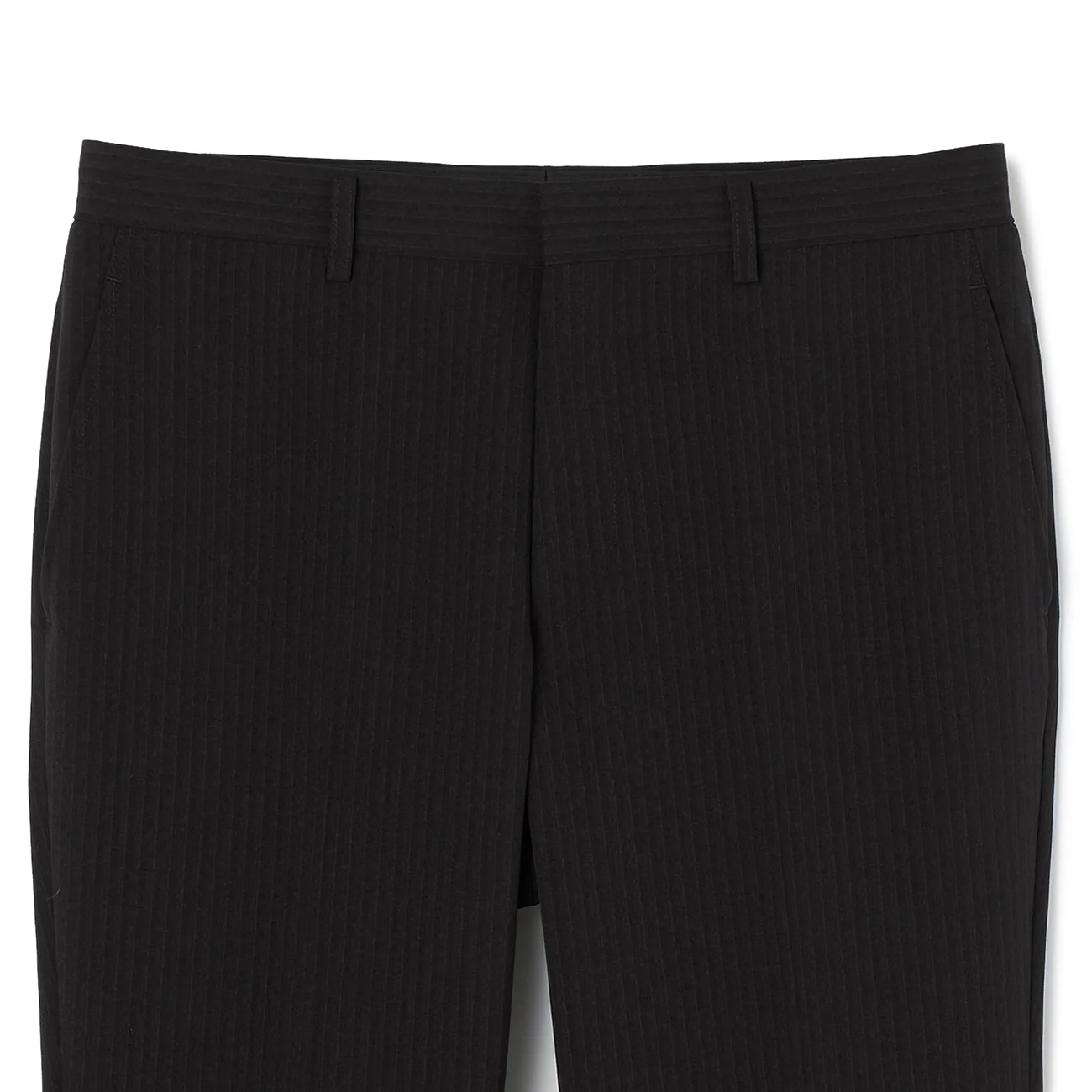 Washable Slim Fit Stripe Suit - Black - Image 15