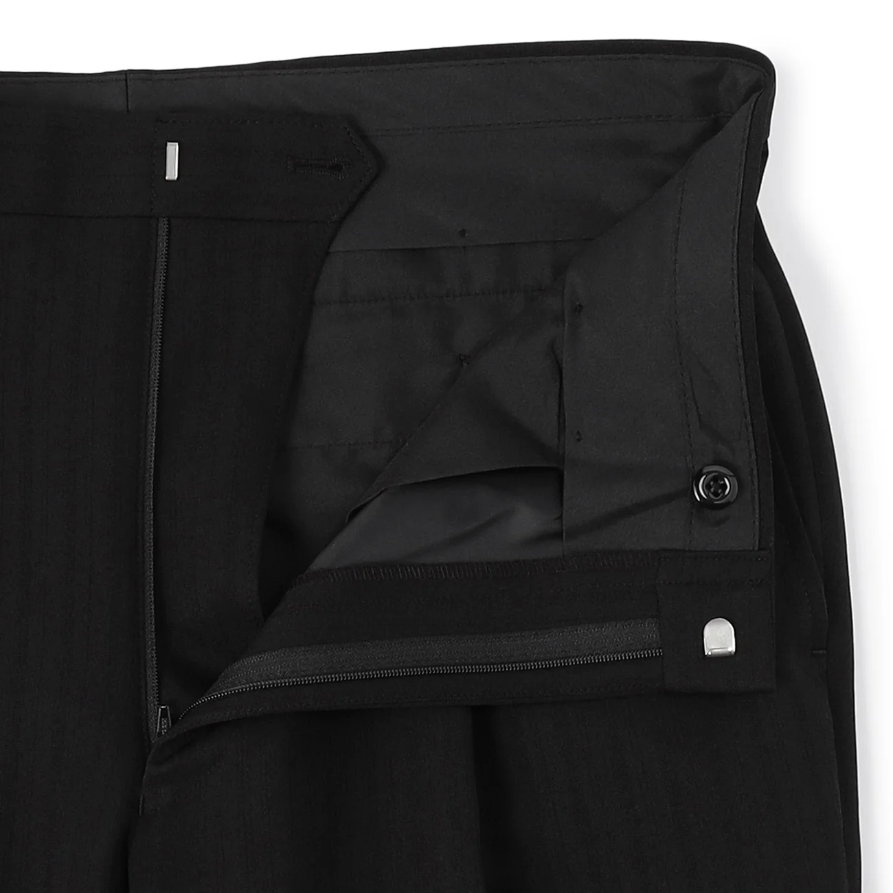 2-Pants Washable Shadow Stripe Suit - Black - Image 11