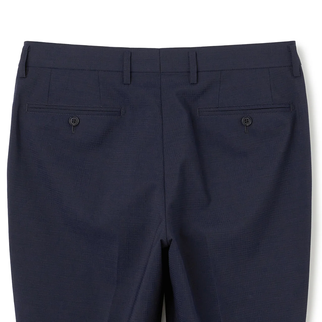 SUPER Aircool Washable Slim Fit Shadow Check 2-Pant Suit - Navy - Image 10