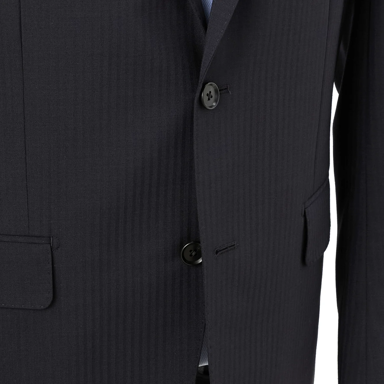 SUPER Aircool Washable Shadow Stripe Slim Fit 2-Pant Suit - Black - Image 10