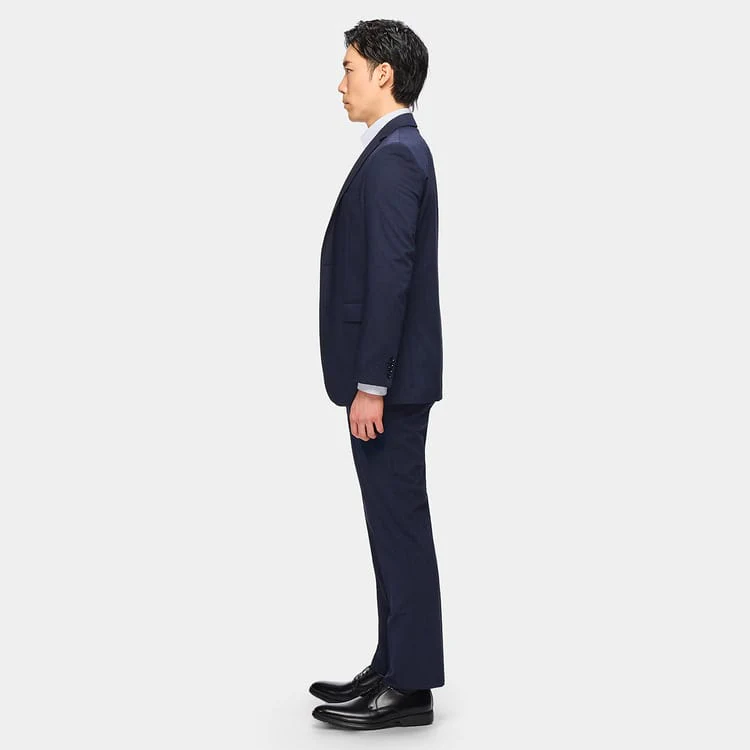 SUPER Aircool Washable Pinhead Slim Fit 2-Pant Suit - Navy - Image 4