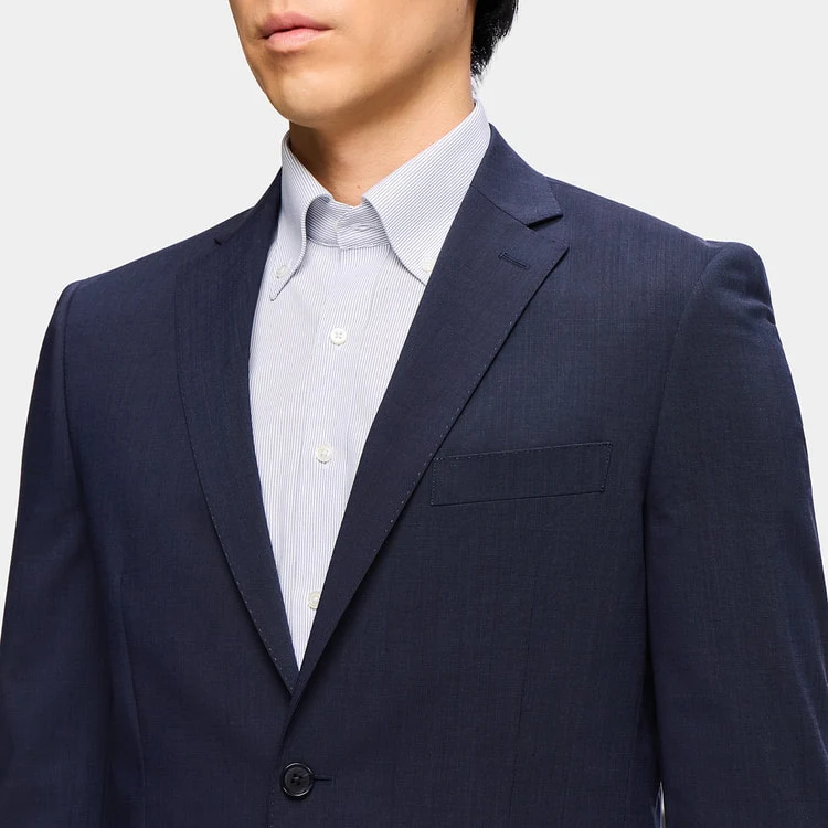 SUPER Aircool Washable Pinhead Slim Fit 2-Pant Suit - Navy - Image 6