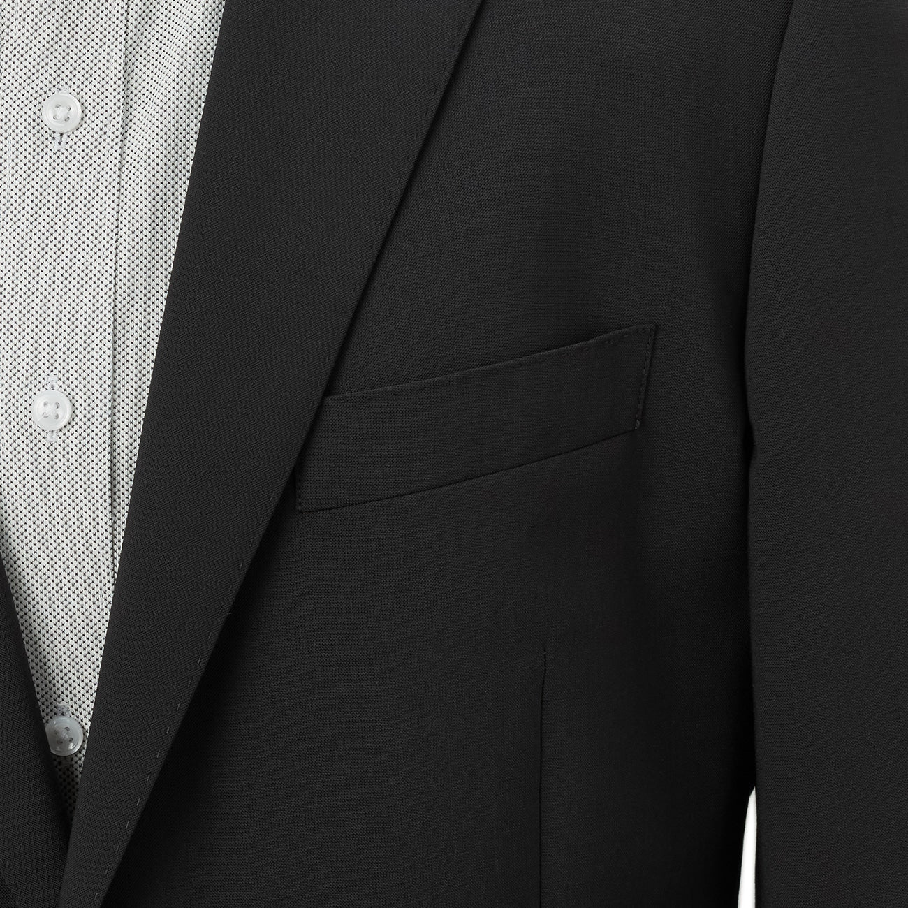 SUPER Aircool Washable Solid Slim Fit 2-Pant Suit - Black - Image 10