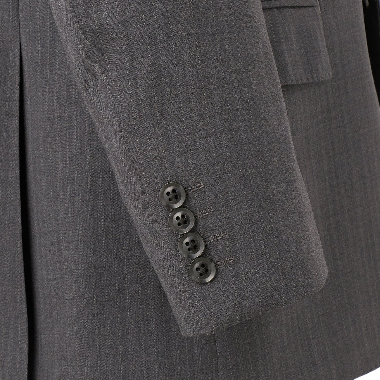 Premium Stretch Stripe 2-Pant Suit - Gray - Image 5