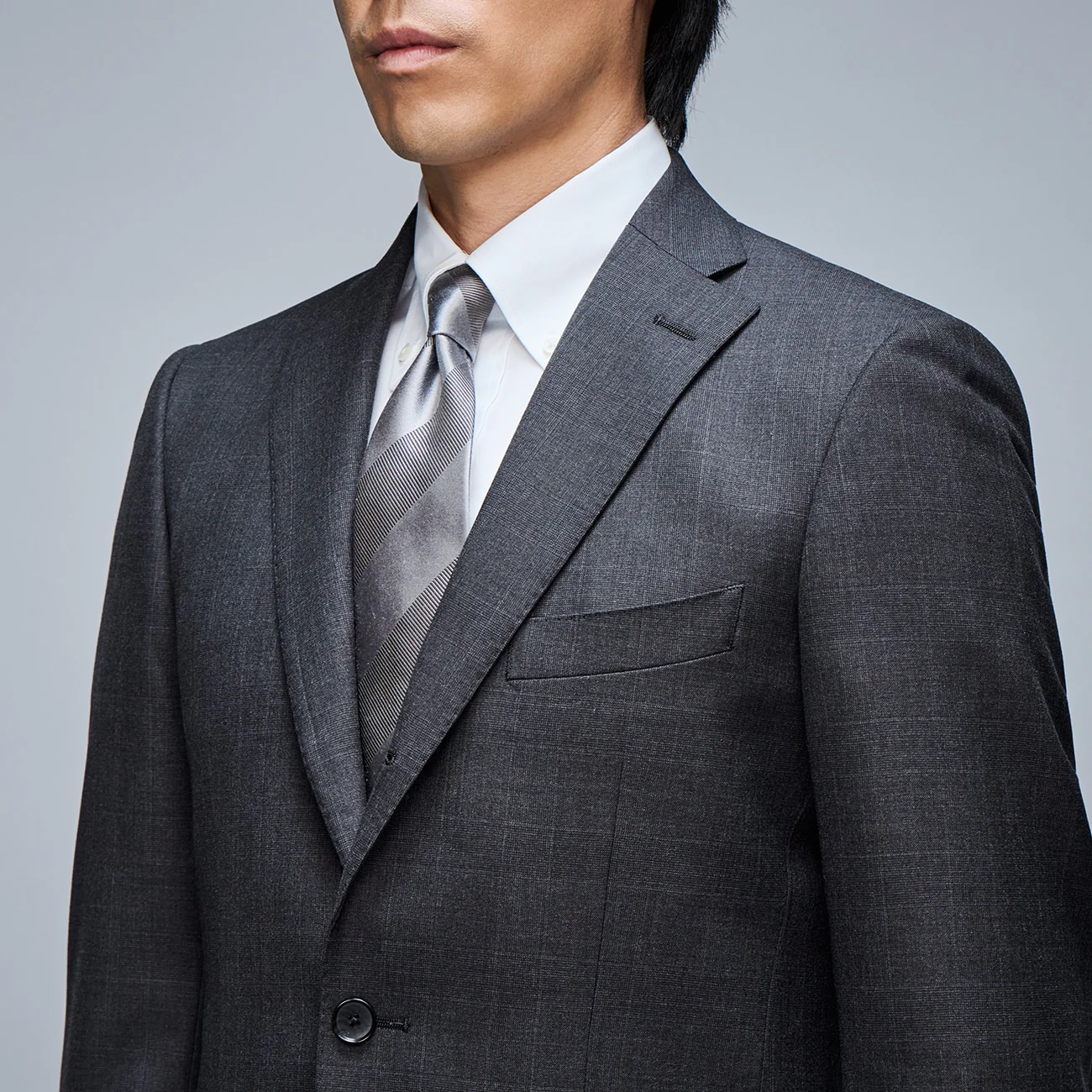Golden Prestige Line Glen-plaid Suit - Charcoal Gray - Image 3