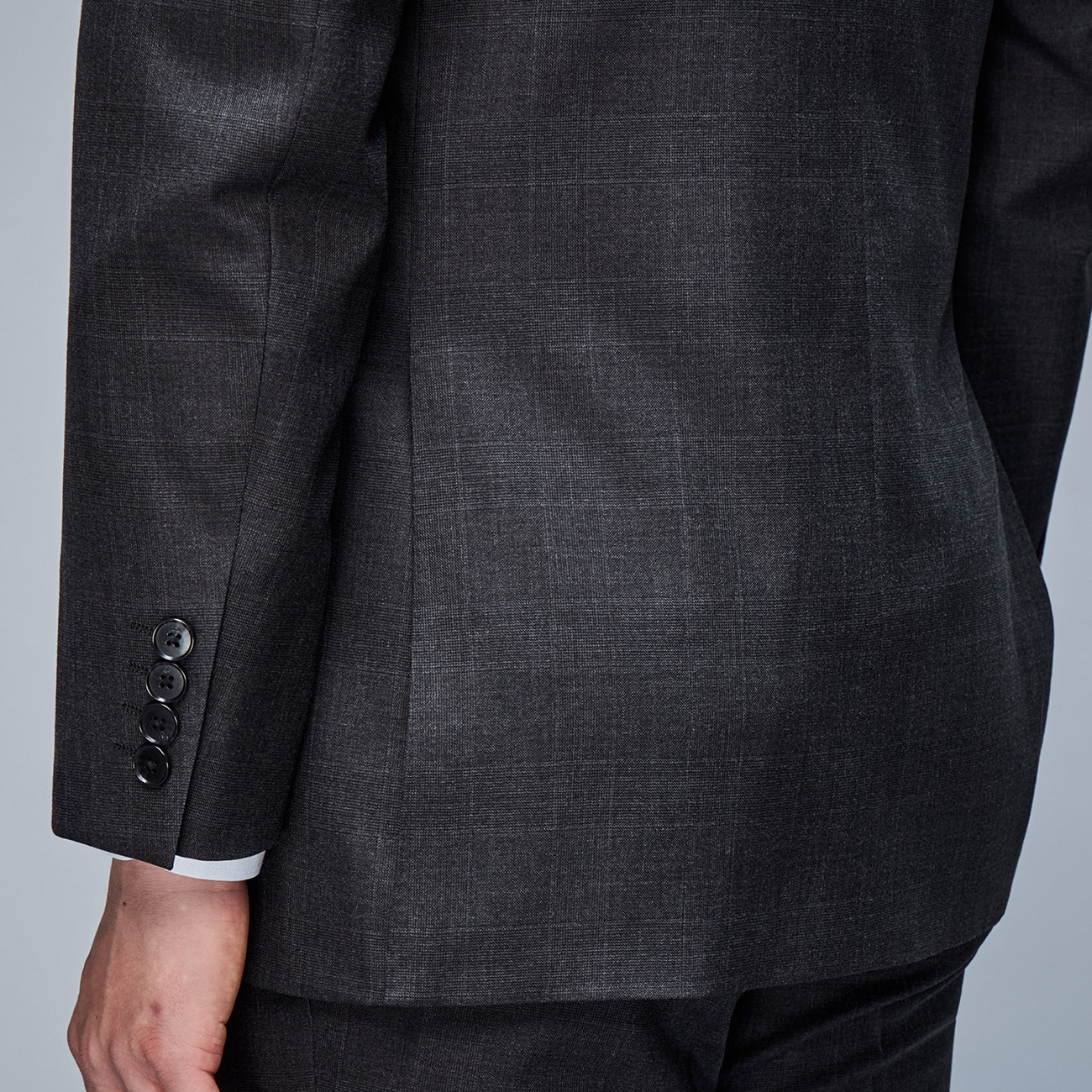 Golden Prestige Line Glen-plaid Suit - Charcoal Gray - Image 4