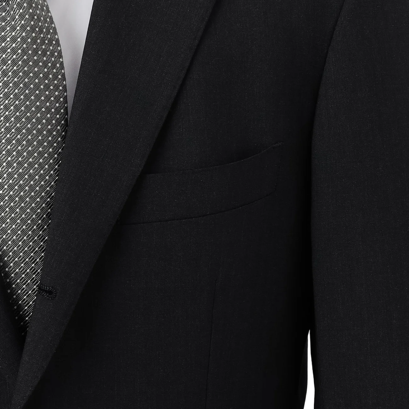 Golden Prestige Line Stripe Slim Fit Suit - Charcoal Gray - Image 3