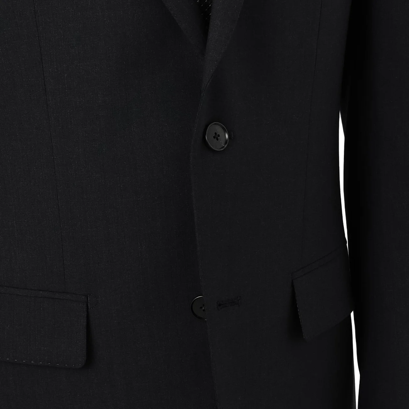 Golden Prestige Line Stripe Slim Fit Suit - Charcoal Gray - Image 4