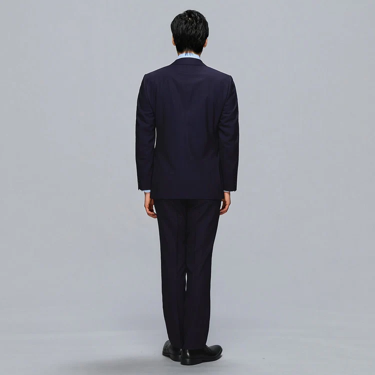 Golden Prestige Line Slim Fit Suit - Navy - Image 4