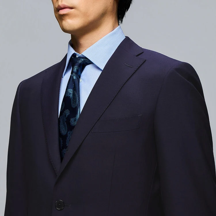 Golden Prestige Line Slim Fit Suit - Navy - Image 5