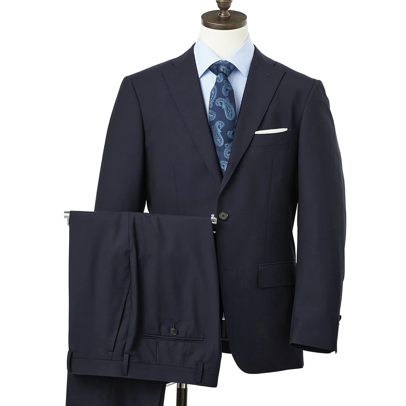 Golden Prestige Line Slim Fit Suit - Navy - Image 7
