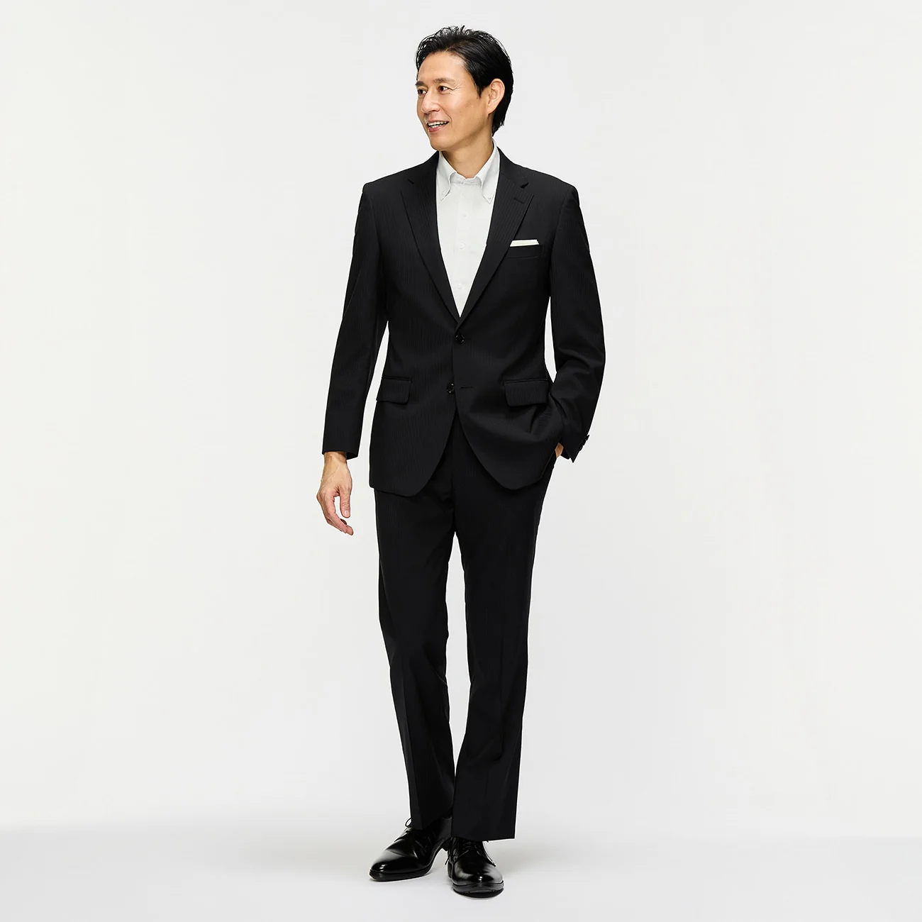 SUPER Aircool Washable Shadow Stripe 2-Pant Suit - Black - Image 3