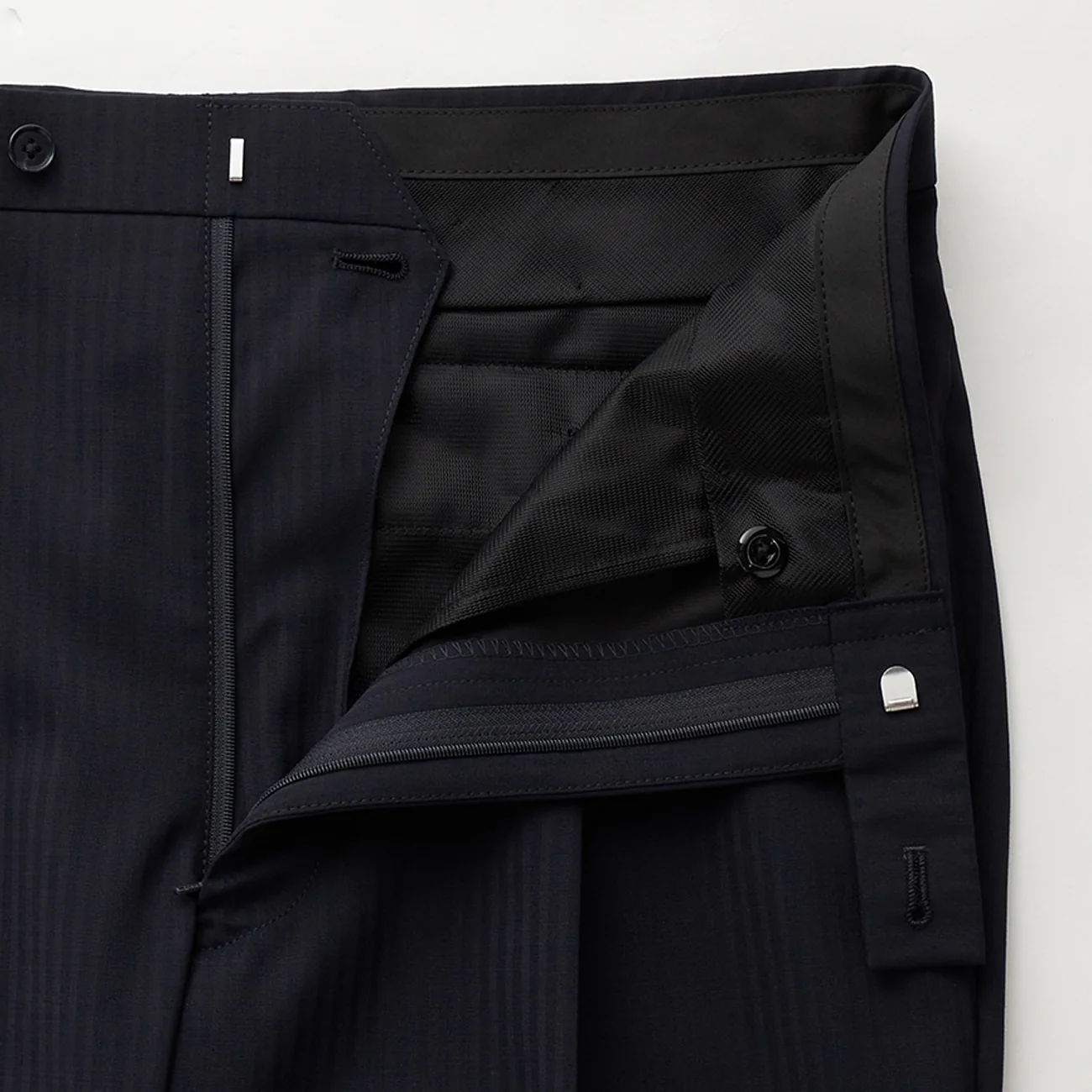 SUPER Aircool Washable Shadow Stripe 2-Pant Suit - Navy - Image 18