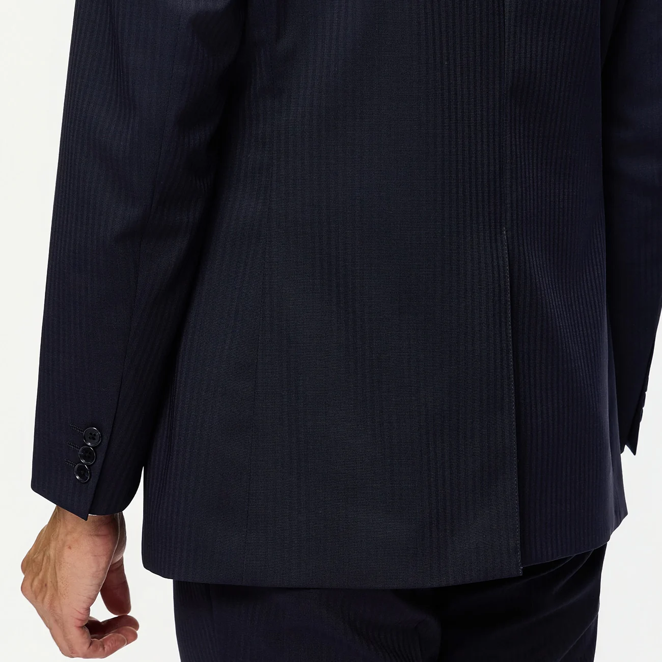 SUPER Aircool Washable Shadow Stripe 2-Pant Suit - Navy - Image 7