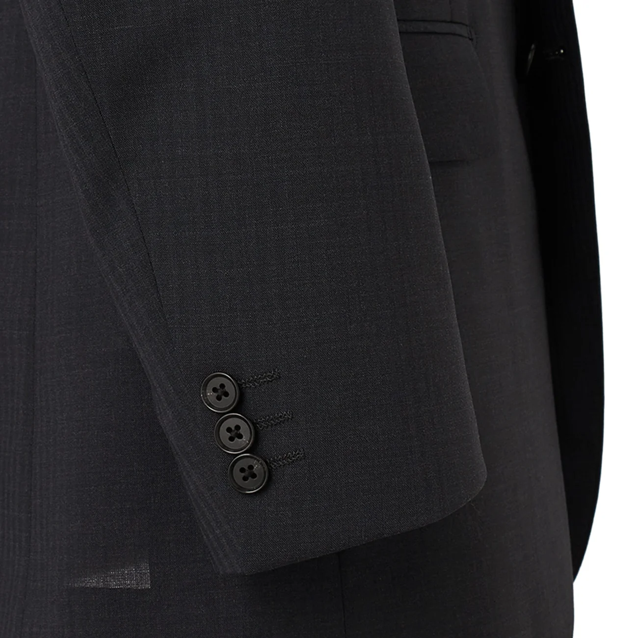 SUPER Aircool Washable Shadow Stripe 2-Pant Suit - Charcoal Gray - Image 12