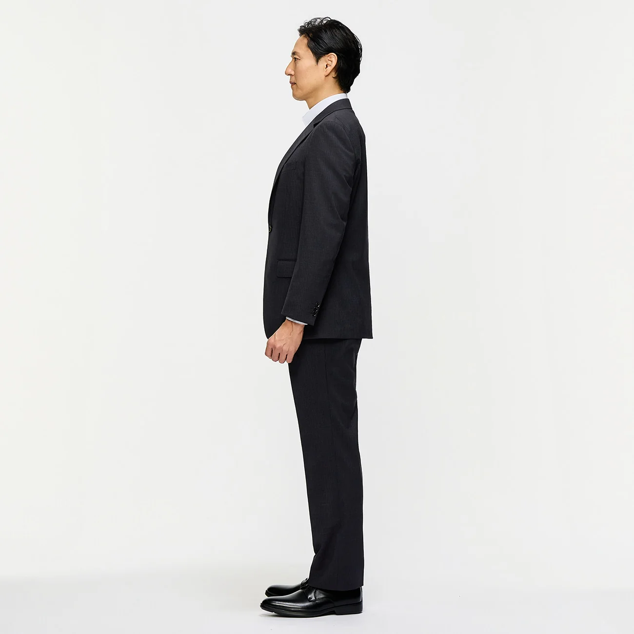 SUPER Aircool Washable Shadow Stripe 2-Pant Suit - Charcoal Gray - Image 4