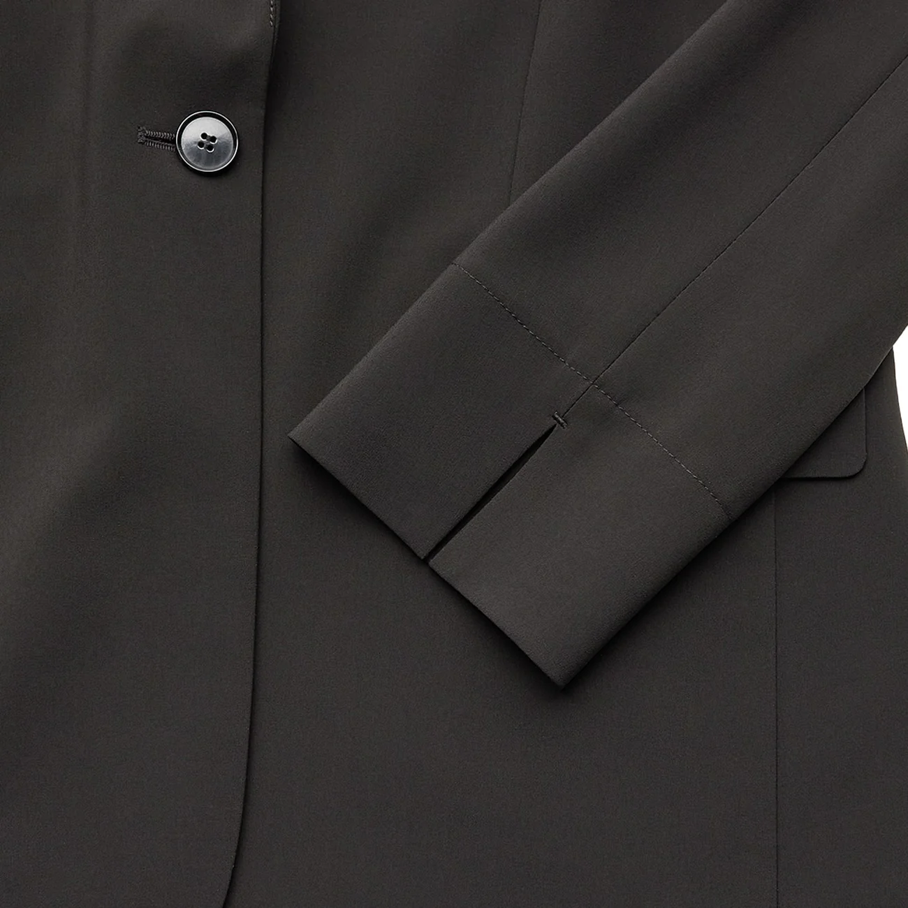 Washable Stretch Drape Tailored Jacket - Black - Image 12