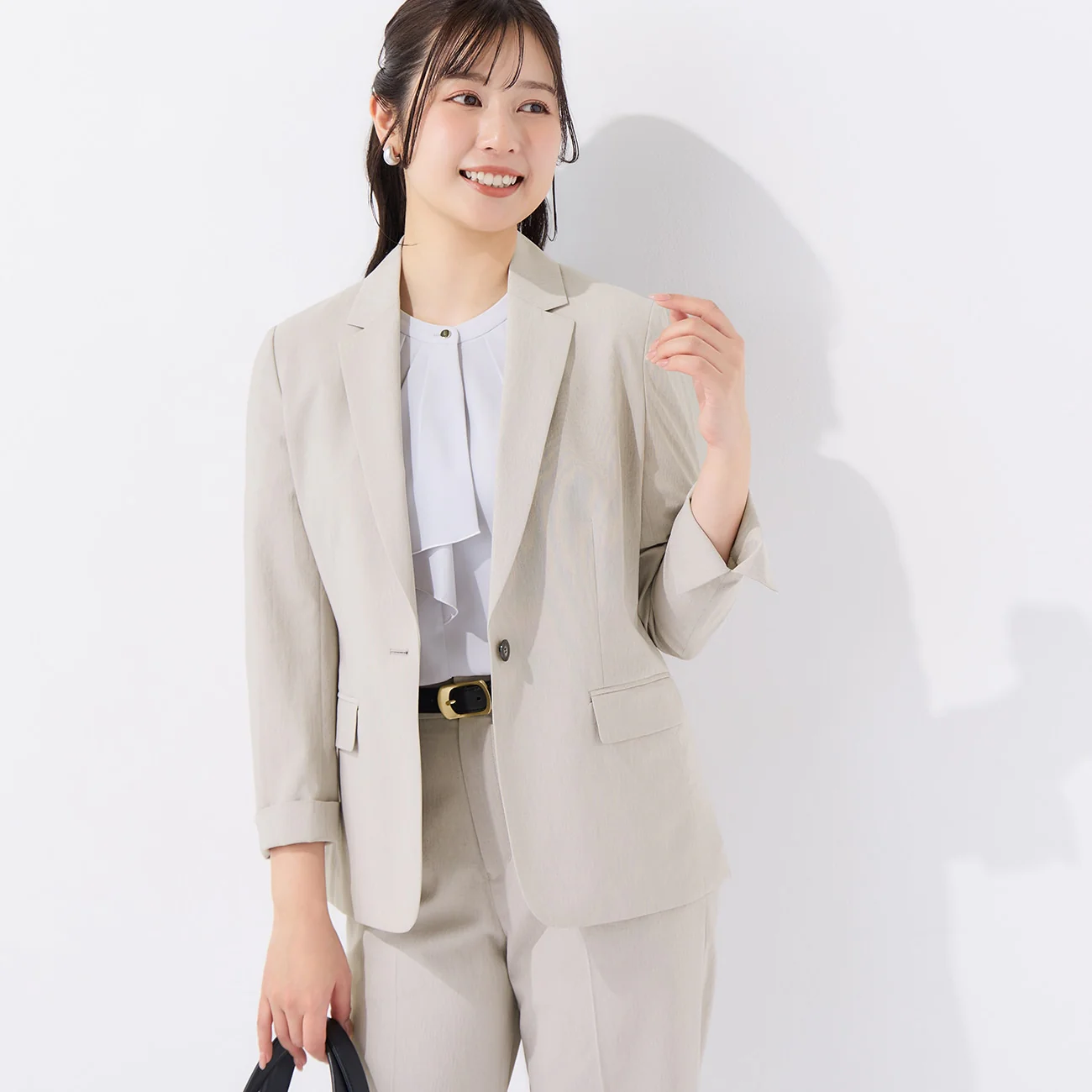 Airy Dry Tailored Jacket - Gray Beige