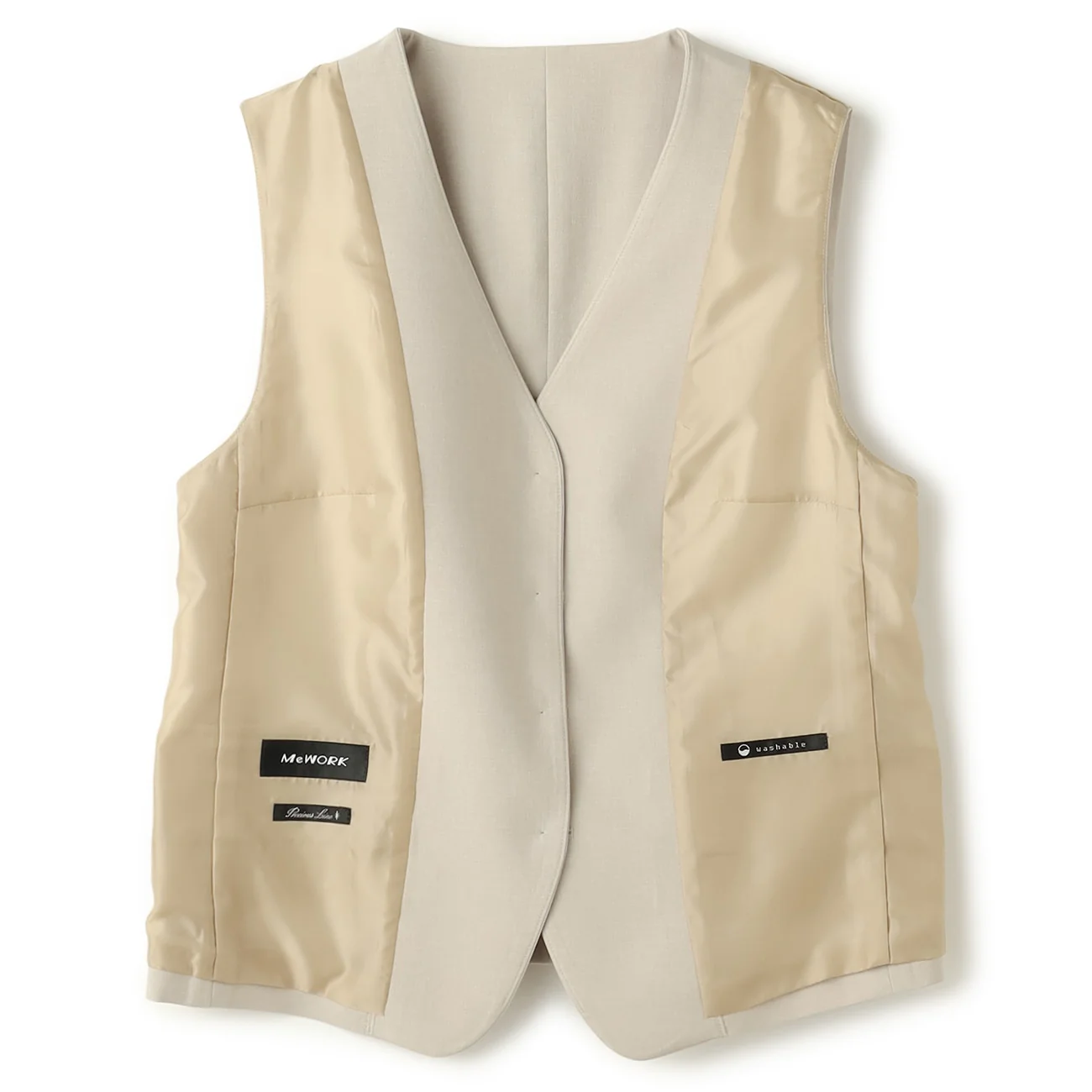 RIRANCHA Stretch Vest - Beige - Image 7
