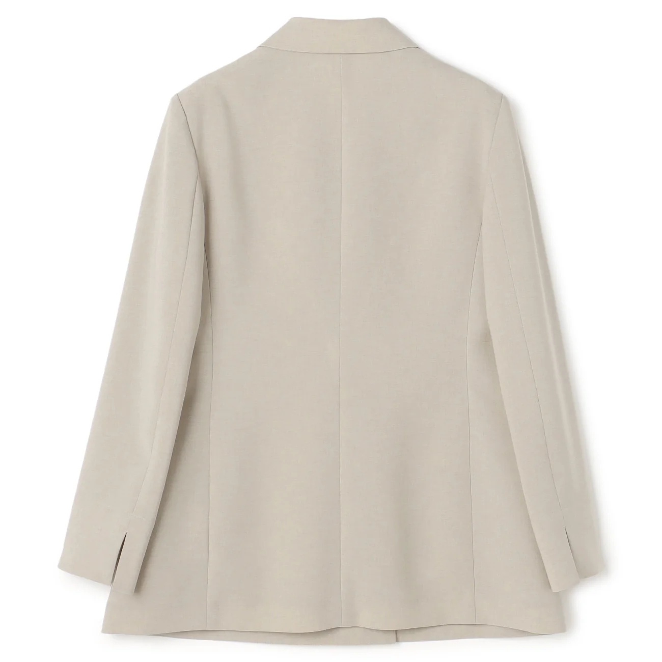 Washable Stretch Linen-Like Double-Breasted Jacket - Beige - Image 11