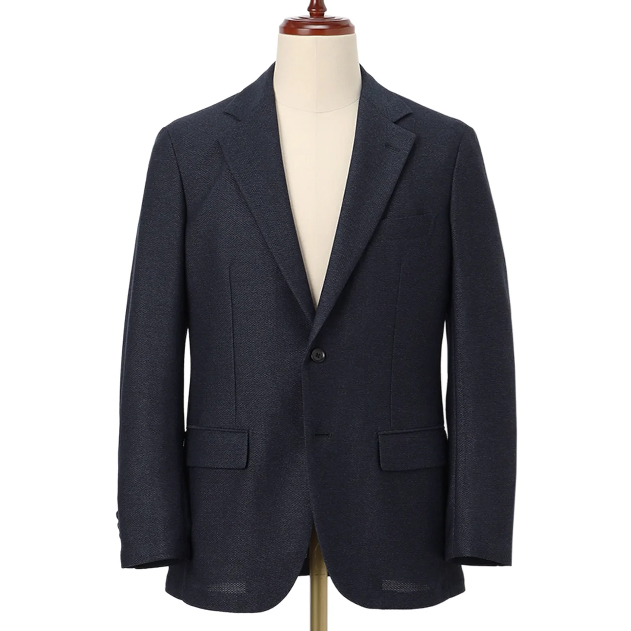 Bishu Japanese Fabric Washable Linen Blend Sport Coat - Navy