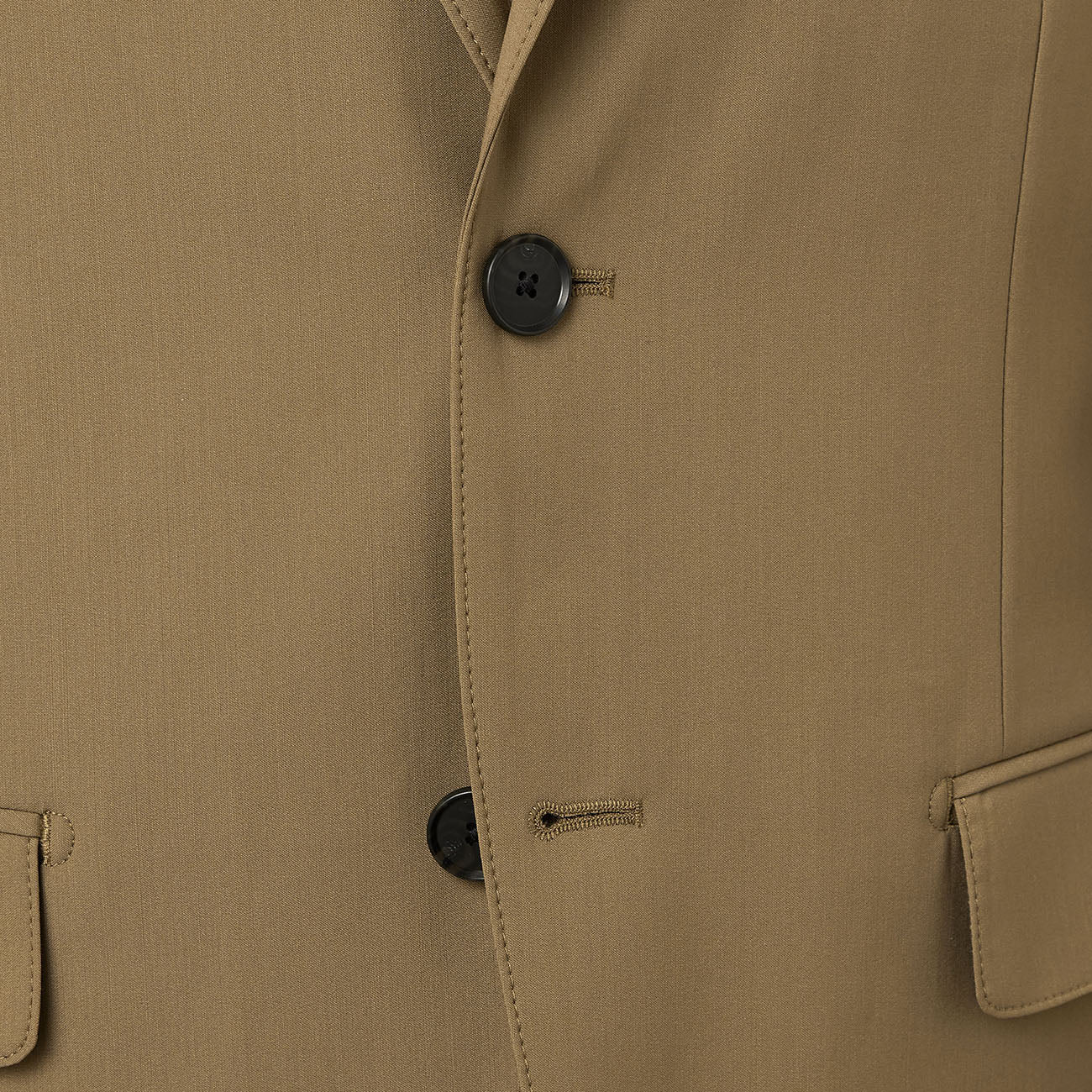 Washable Super Stretch Chambray-Like Suit Jacket - Beige - Image 6