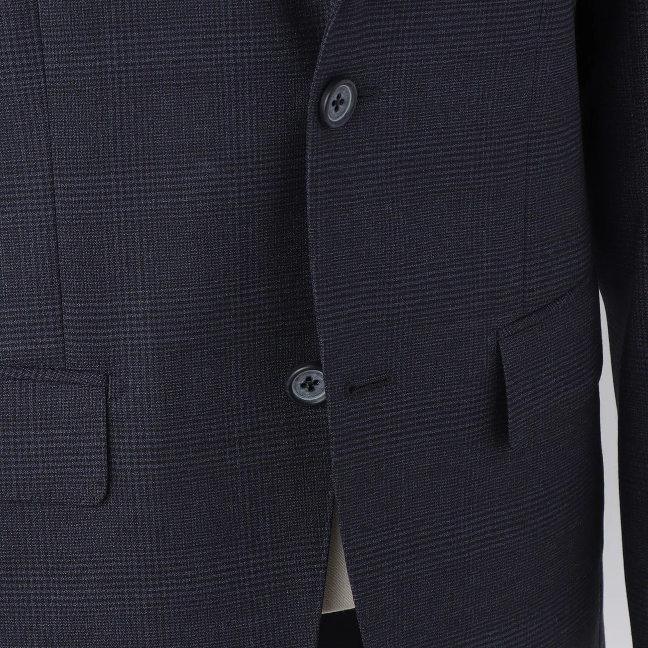 REDA Super Stretch Glen-plaid Jacket - Navy - Image 10