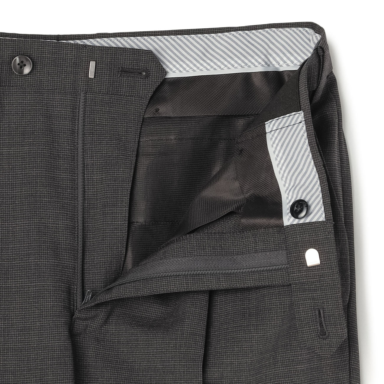 SUPER Aircool Non-Iron Stretch Houndstooth Single-Pleated Pants - Image 23