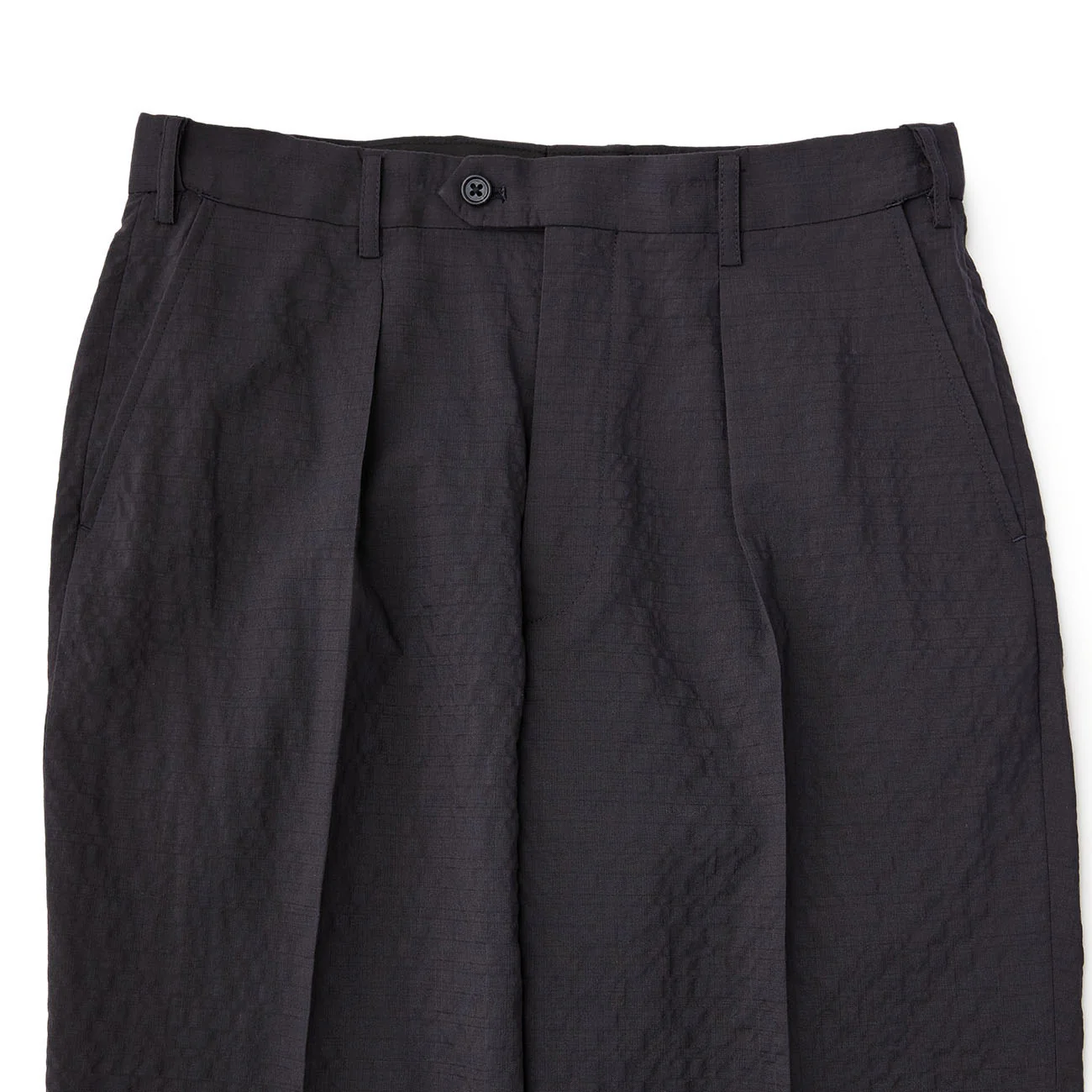 Wool Seersucker Single-Pleated Suit Pants - Image 3
