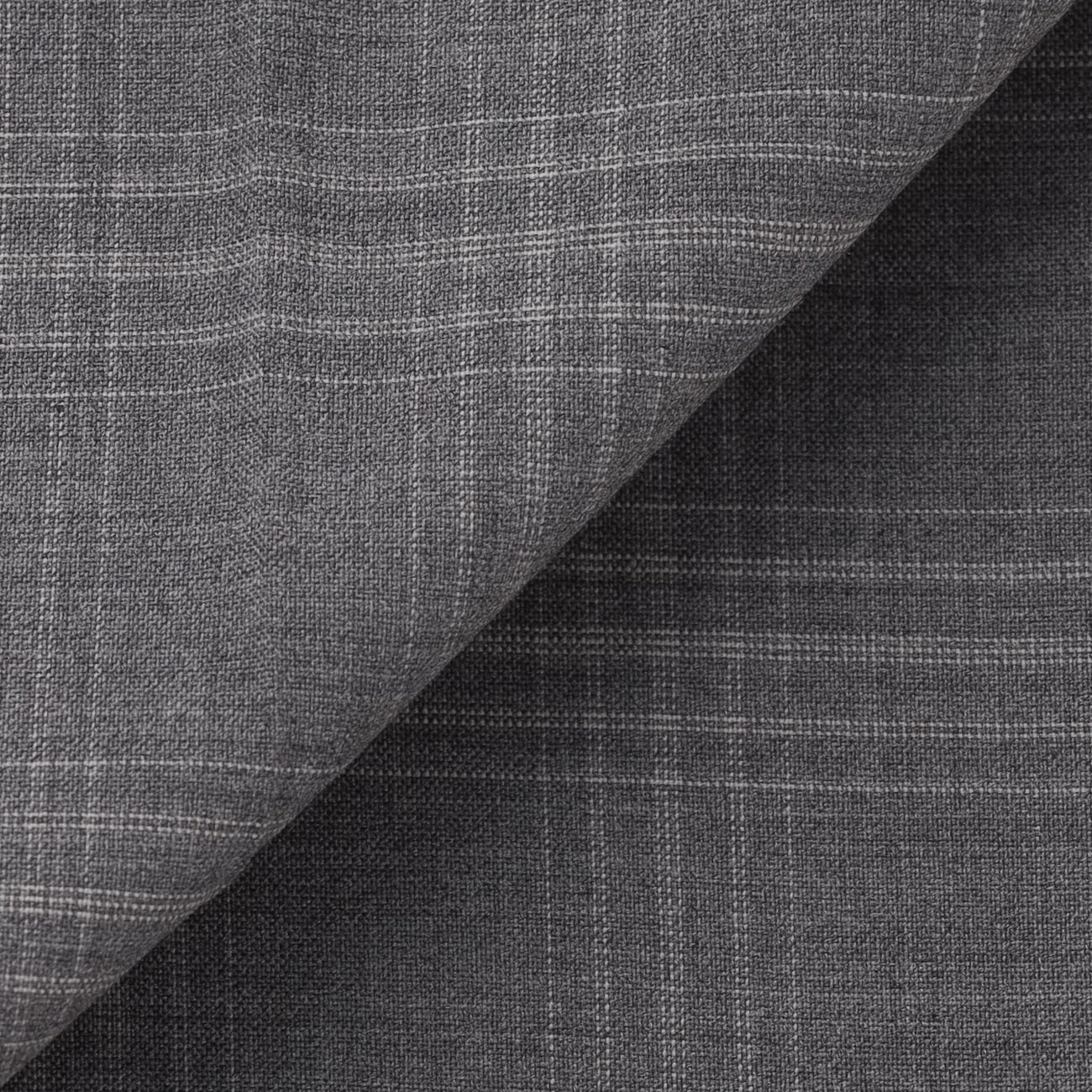 Washable Super Stretch Glen Plaid Wool Blend Tapered Suit Pants - Medium Gray - Image 2