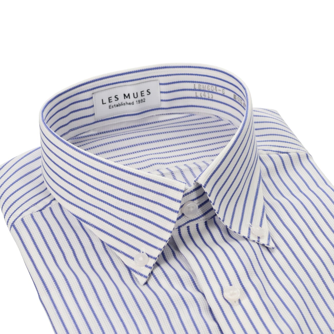 Aircool Non-Iron Striped Short Sleeve Button-Down Shirt - Navy - Image 3