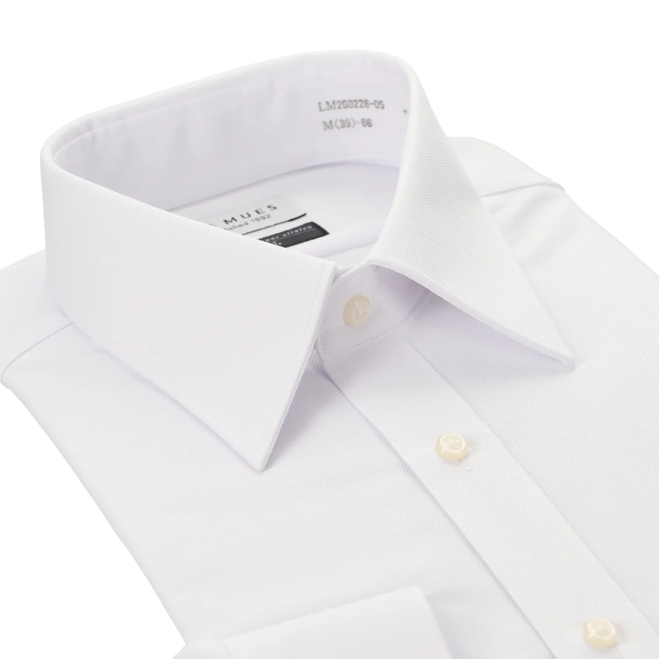 Eco-Friendly Non-Iron Super Stretch Point Collar Shirt - White - Image 3