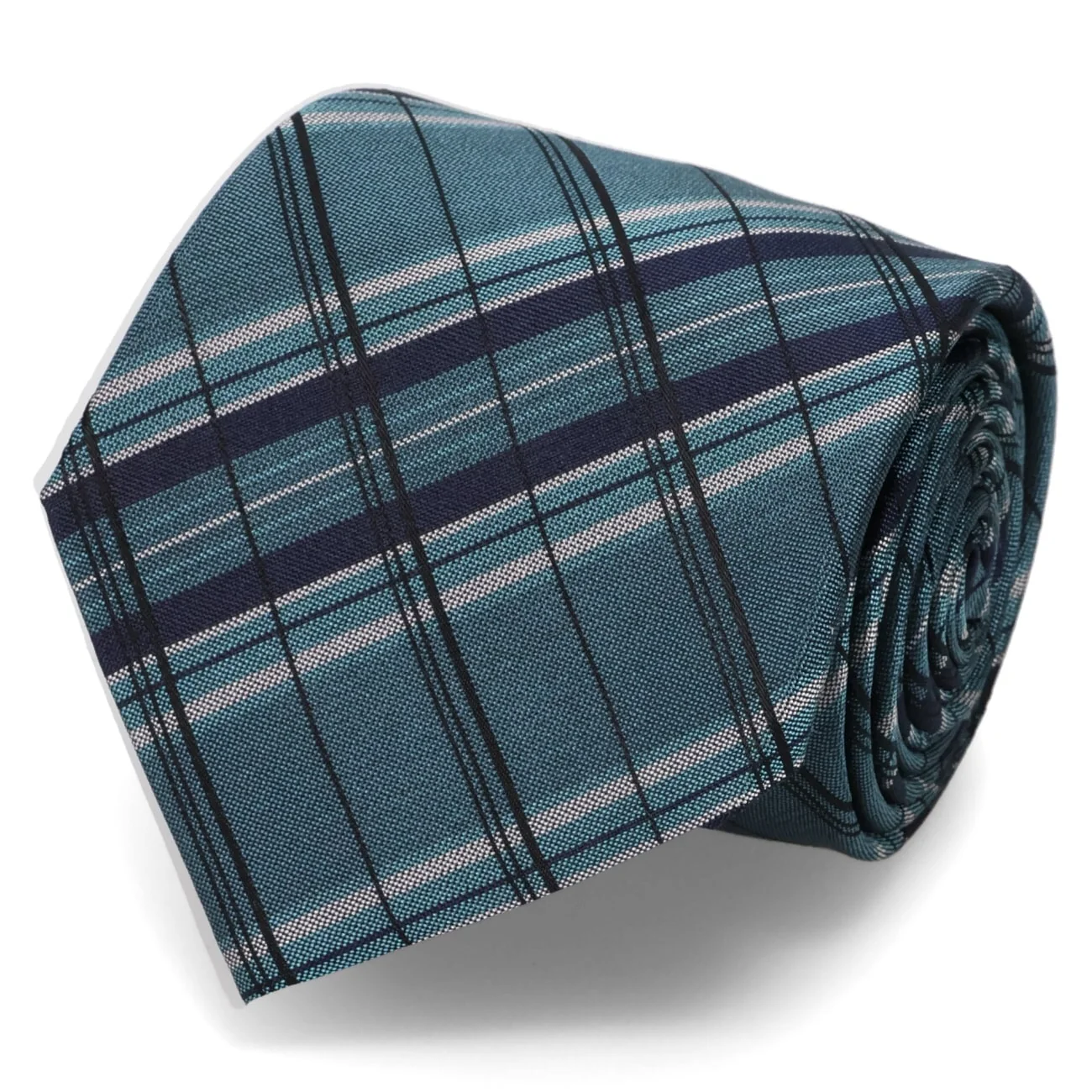 Check Silk Slim Tie