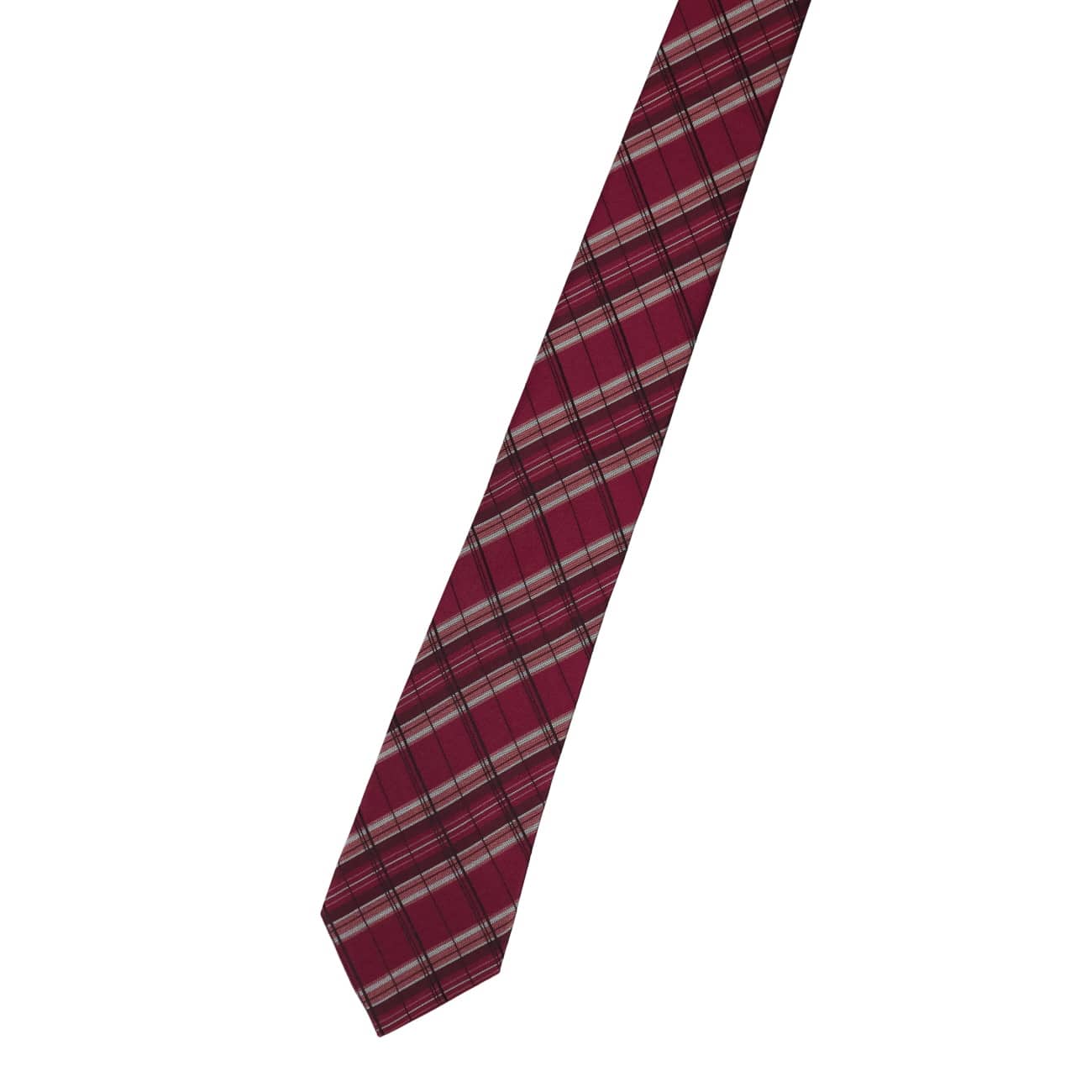 Check Silk Slim Tie - Image 5