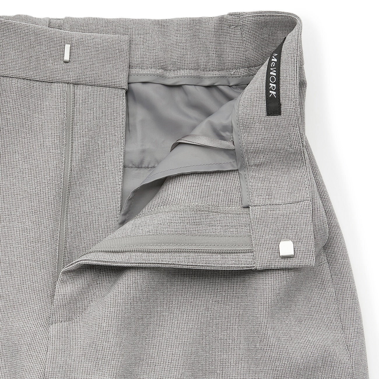 Stretch Melange Flare Pants - Light Gray - Image 7