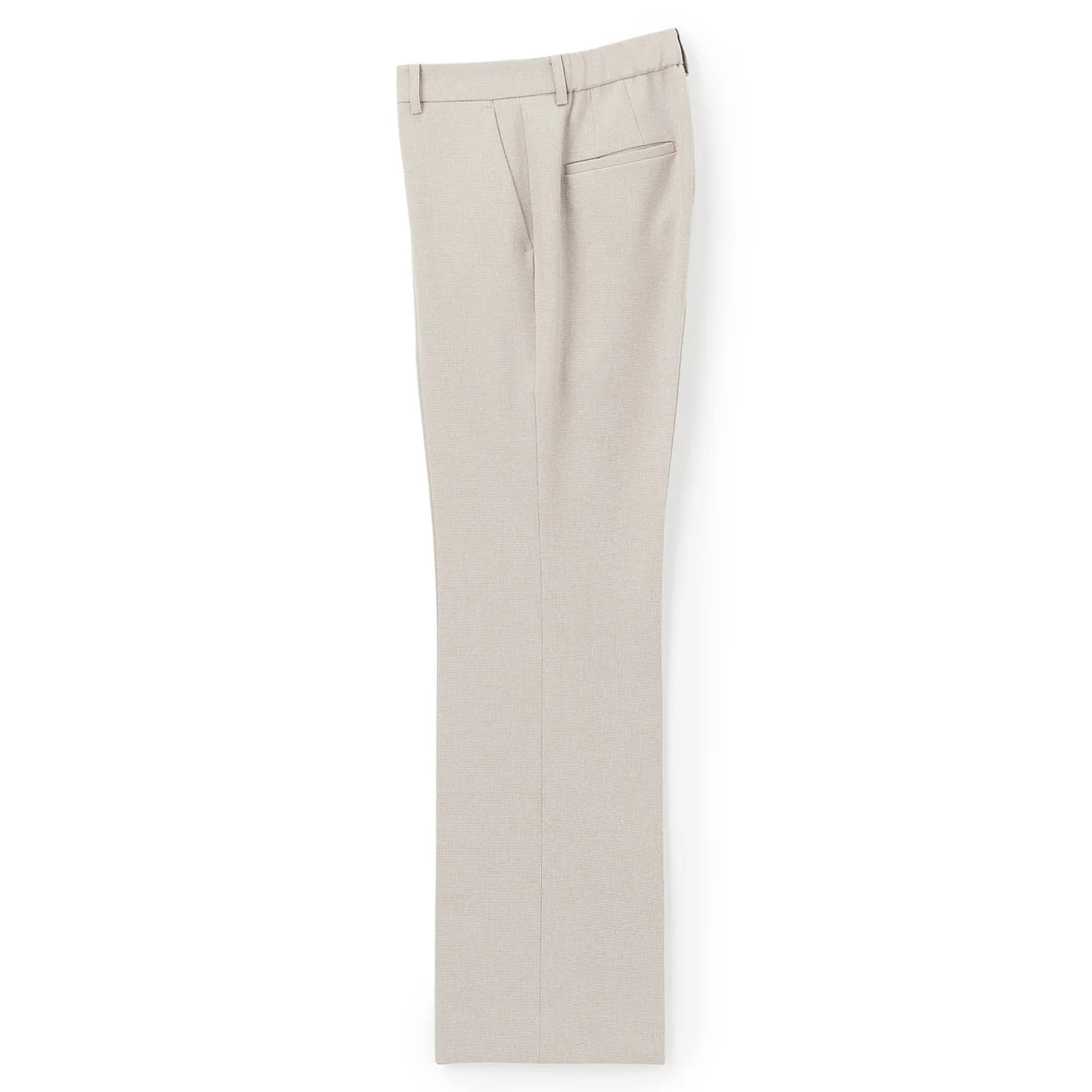 Stretch Melange Flare Pants - Beige - Image 3
