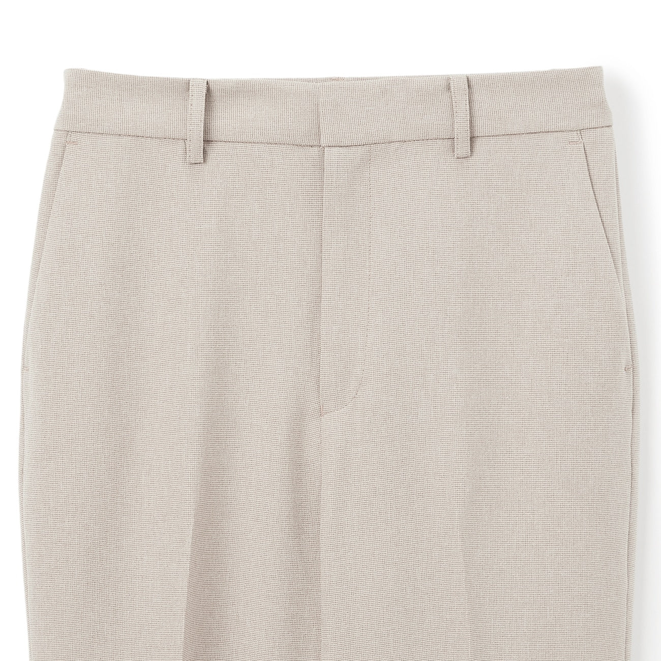 Stretch Melange Flare Pants - Beige - Image 4