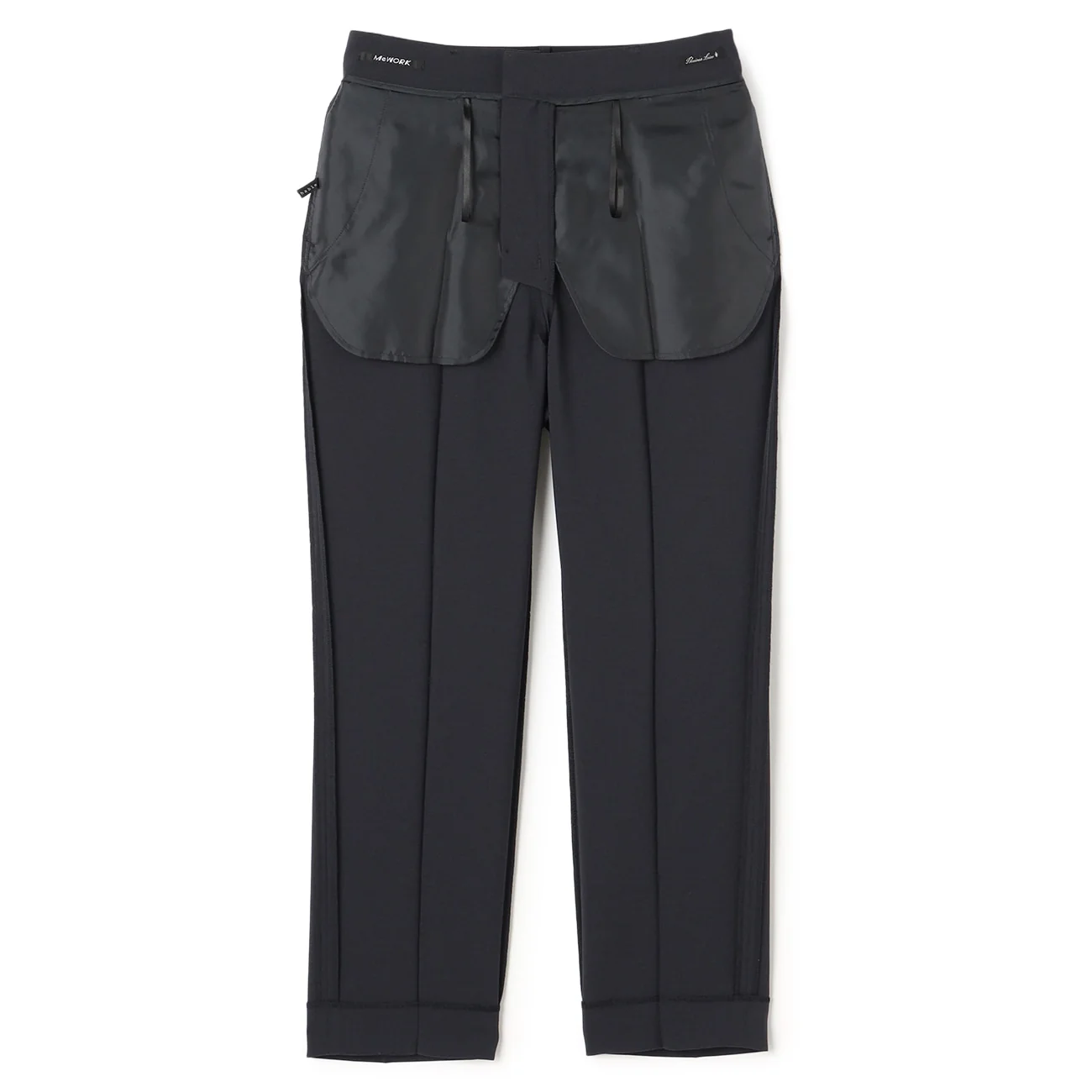 Washable Stretch Linen-Like Straight Pants - Navy - Image 14