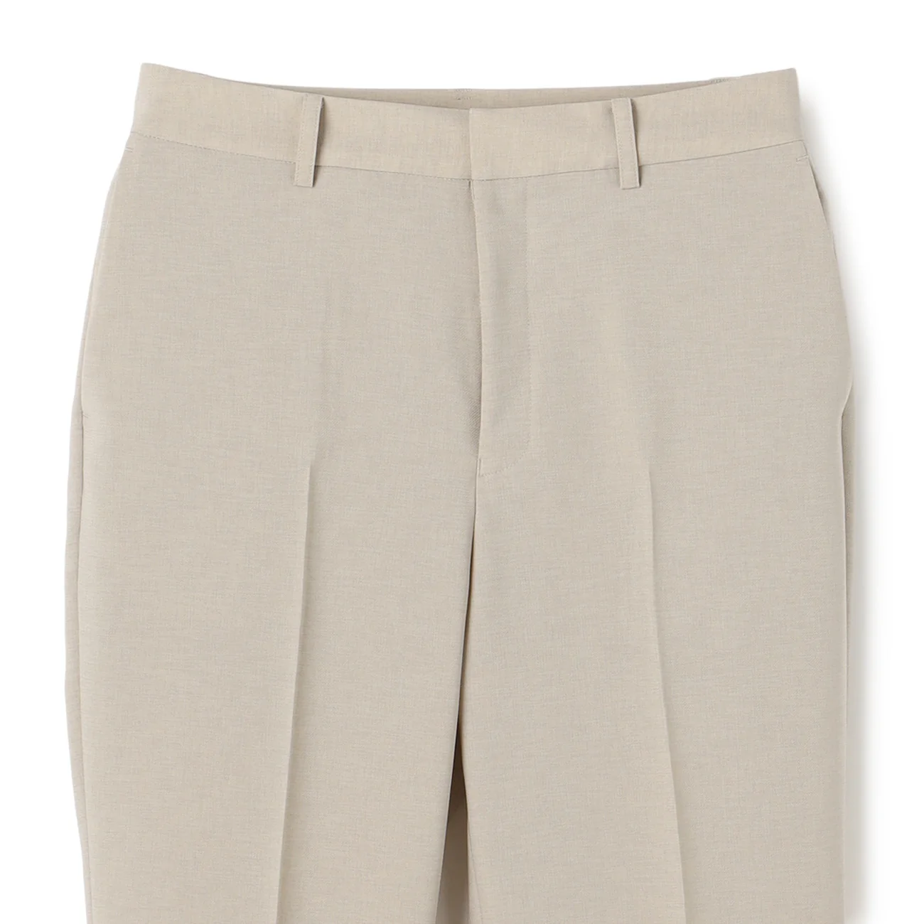 Washable Stretch Linen-Like Straight Pants - Beige - Image 8