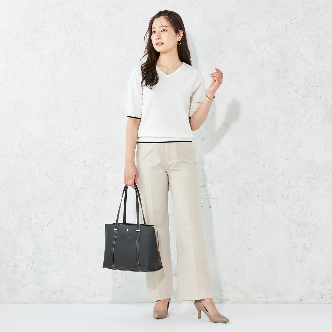 TEXBRID Wide Pants - Beige - Image 2