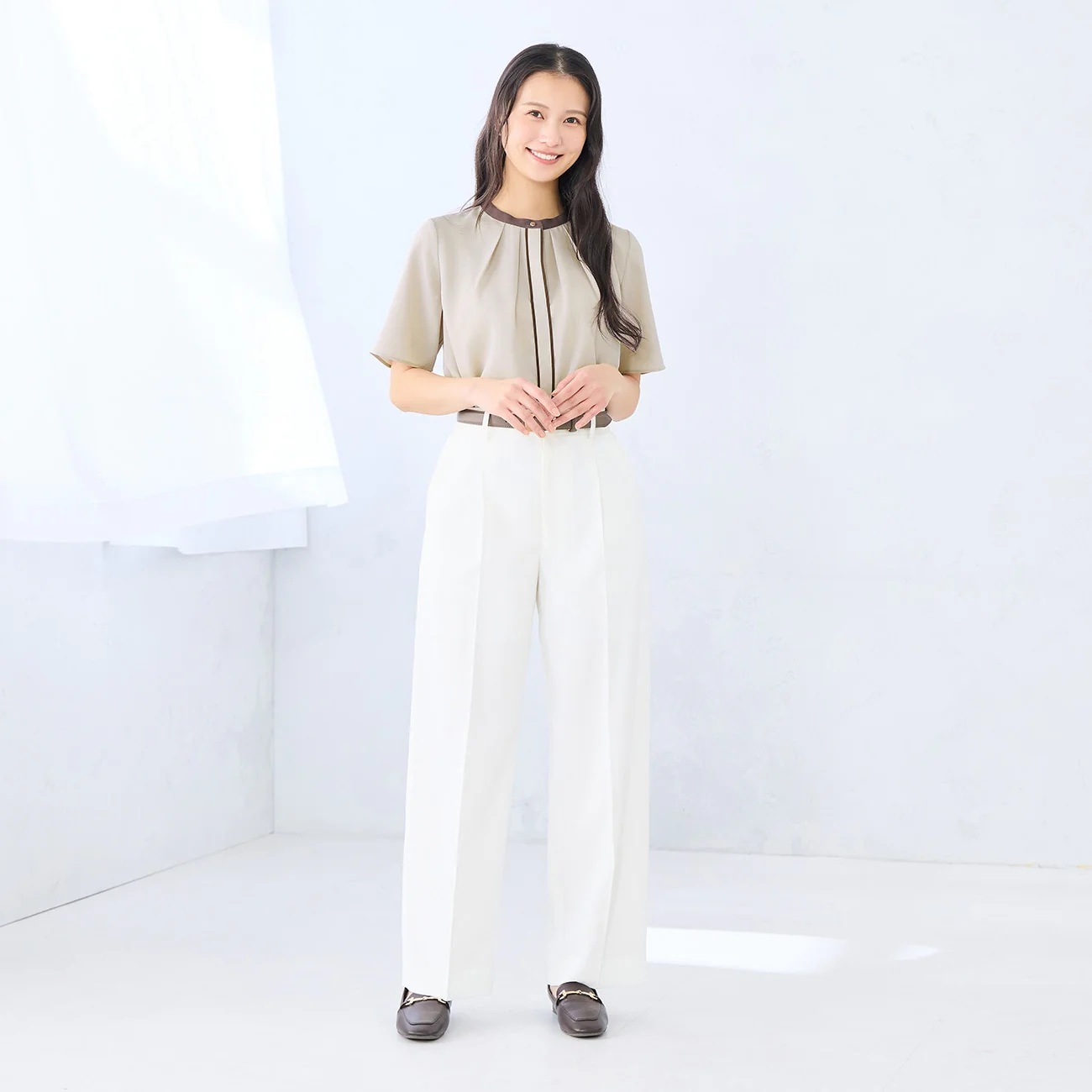 BALLERINA Heat Block Wide Pants - White - Image 5