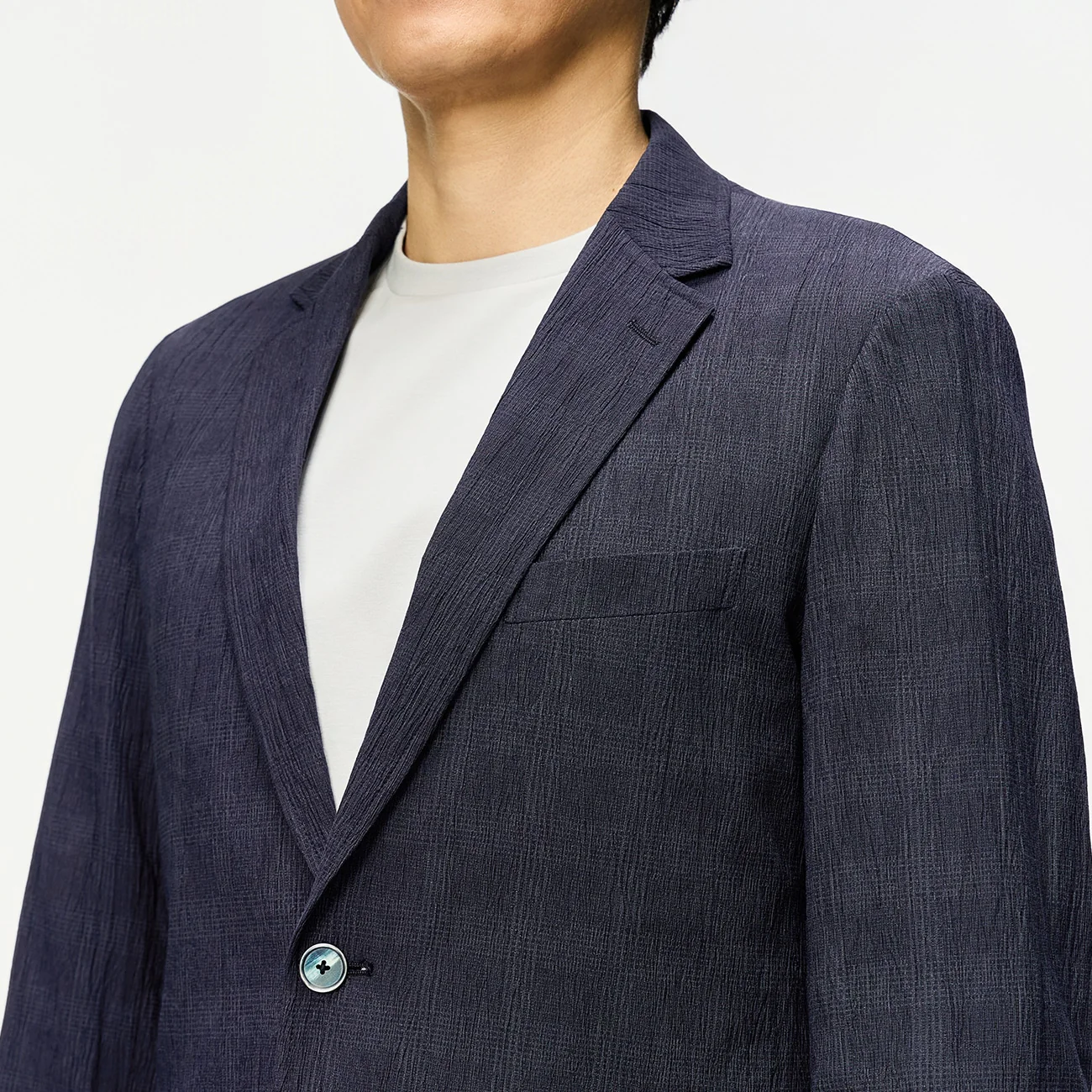 Pajama SUITS Premium SUPER Aircool Washable Stretch Crepe Jacket - Navy - Image 7