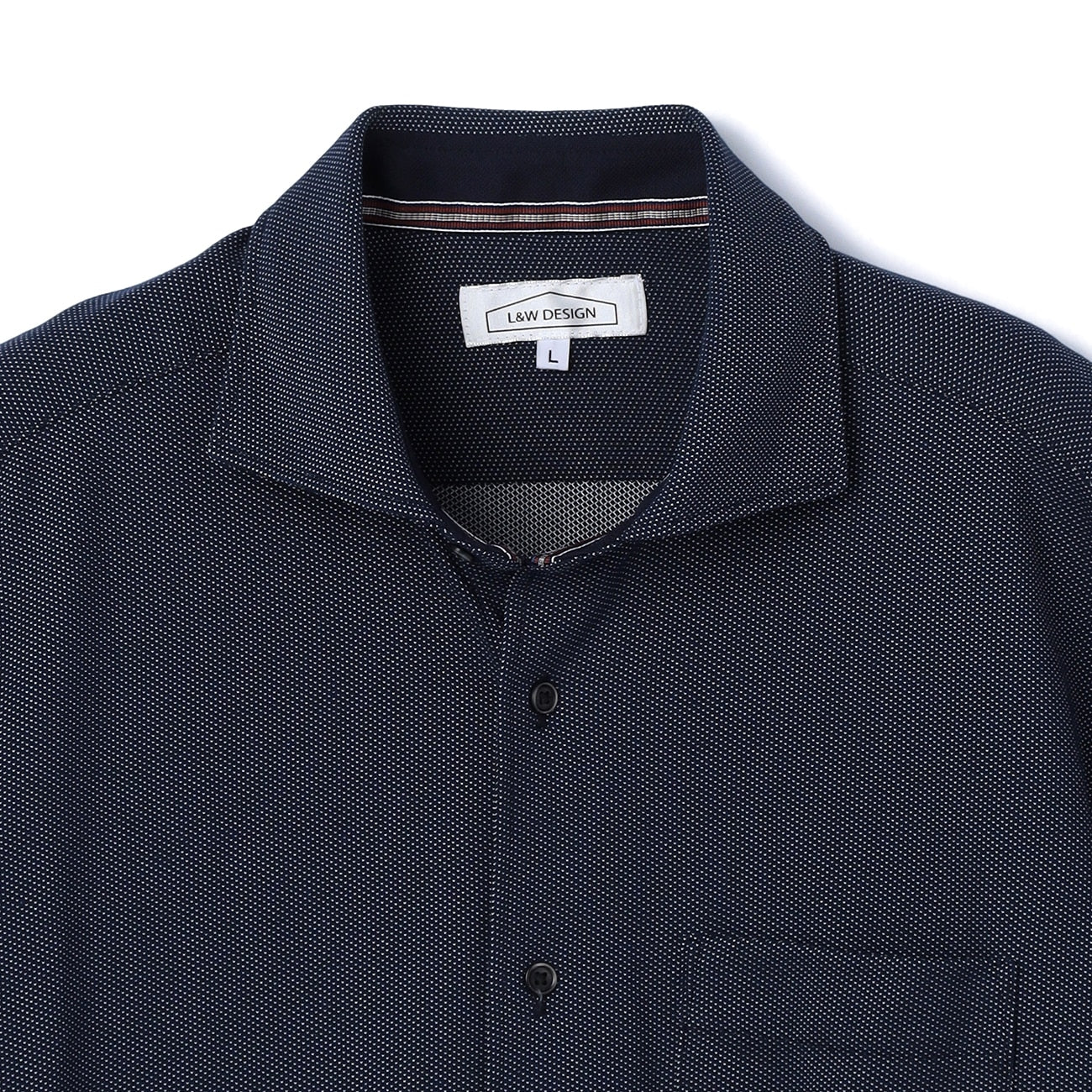 SUPER Aircool Stretch Pin Dot Short Sleeve Spread Collar Shirt - Image 3