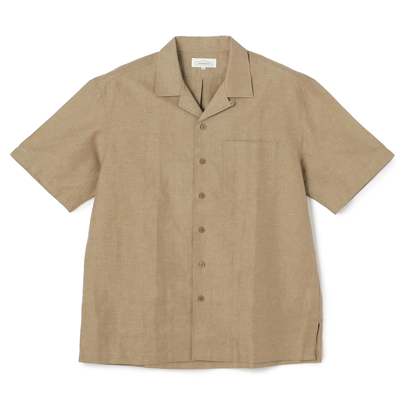 Linen Cotton Open Collar Shirt - Image 3