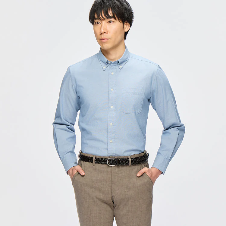 Business Casual Denim-Like Button-Down Shirt - Image 13