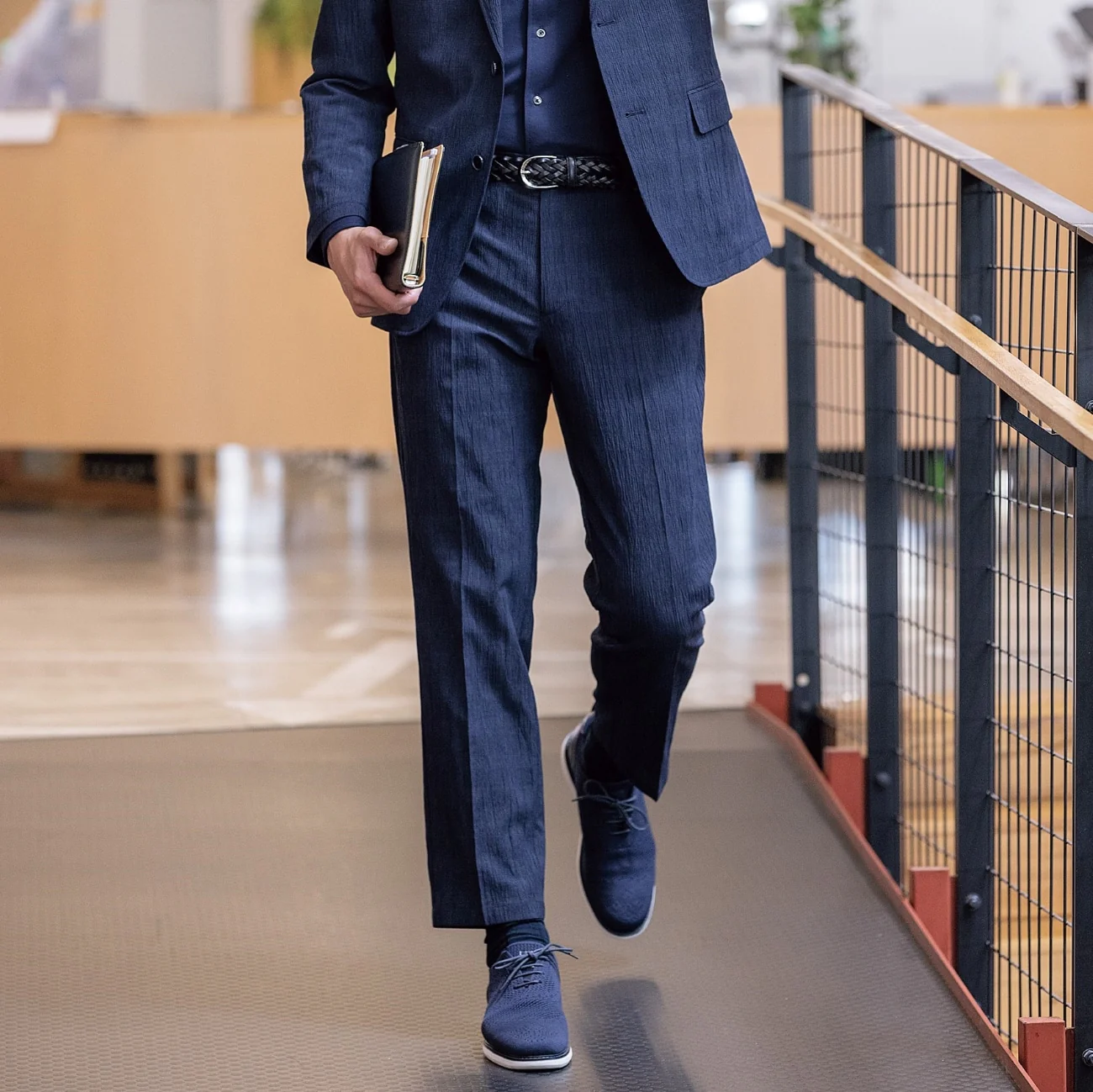 Pajama SUITS Premium SUPER Aircool Washable Stretch Crepe Pants - Navy