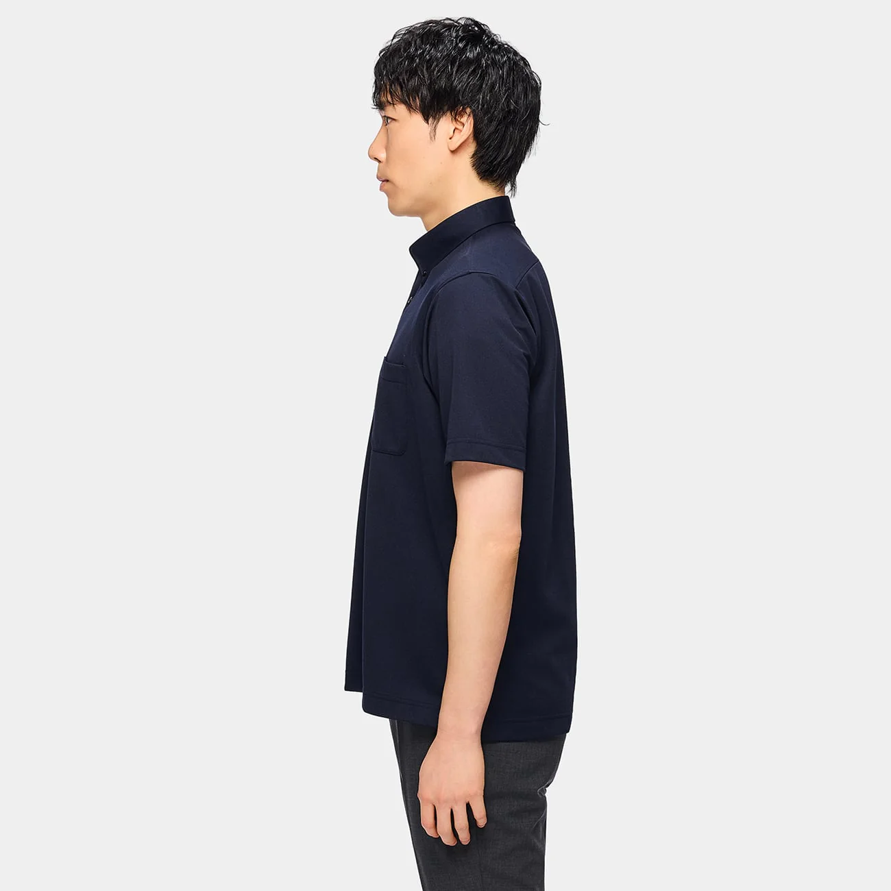SUPER Aircool Non-Iron Stretch Button-Down Polo Shirt - Image 3
