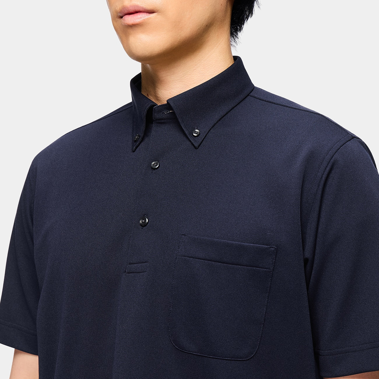 SUPER Aircool Non-Iron Stretch Button-Down Polo Shirt - Image 5