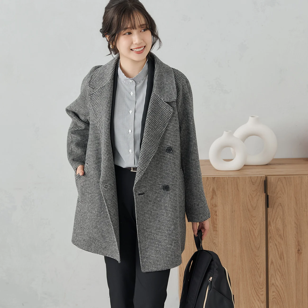 Double-Face Wool Blend Coat