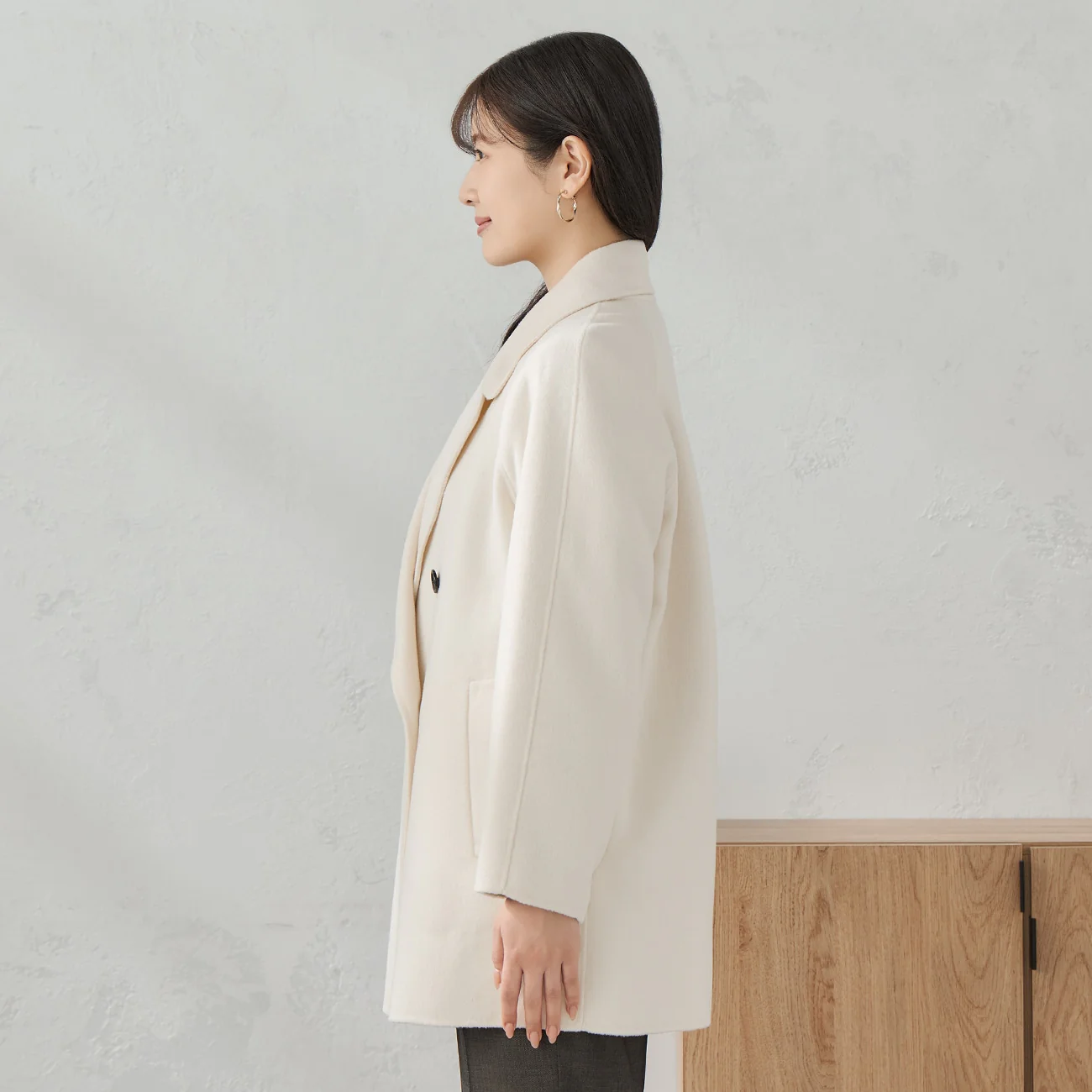 Double-Face Wool Blend Coat - Image 15